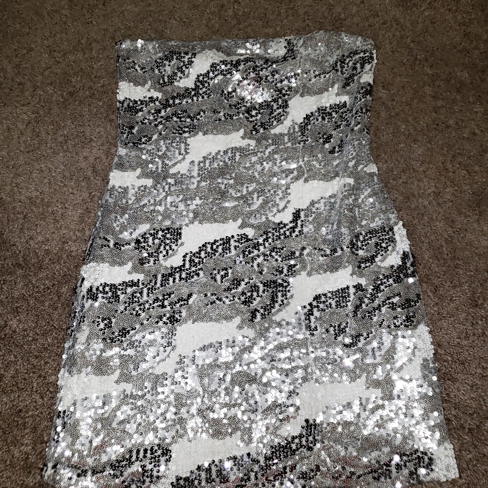 Strapless Sequence Dress